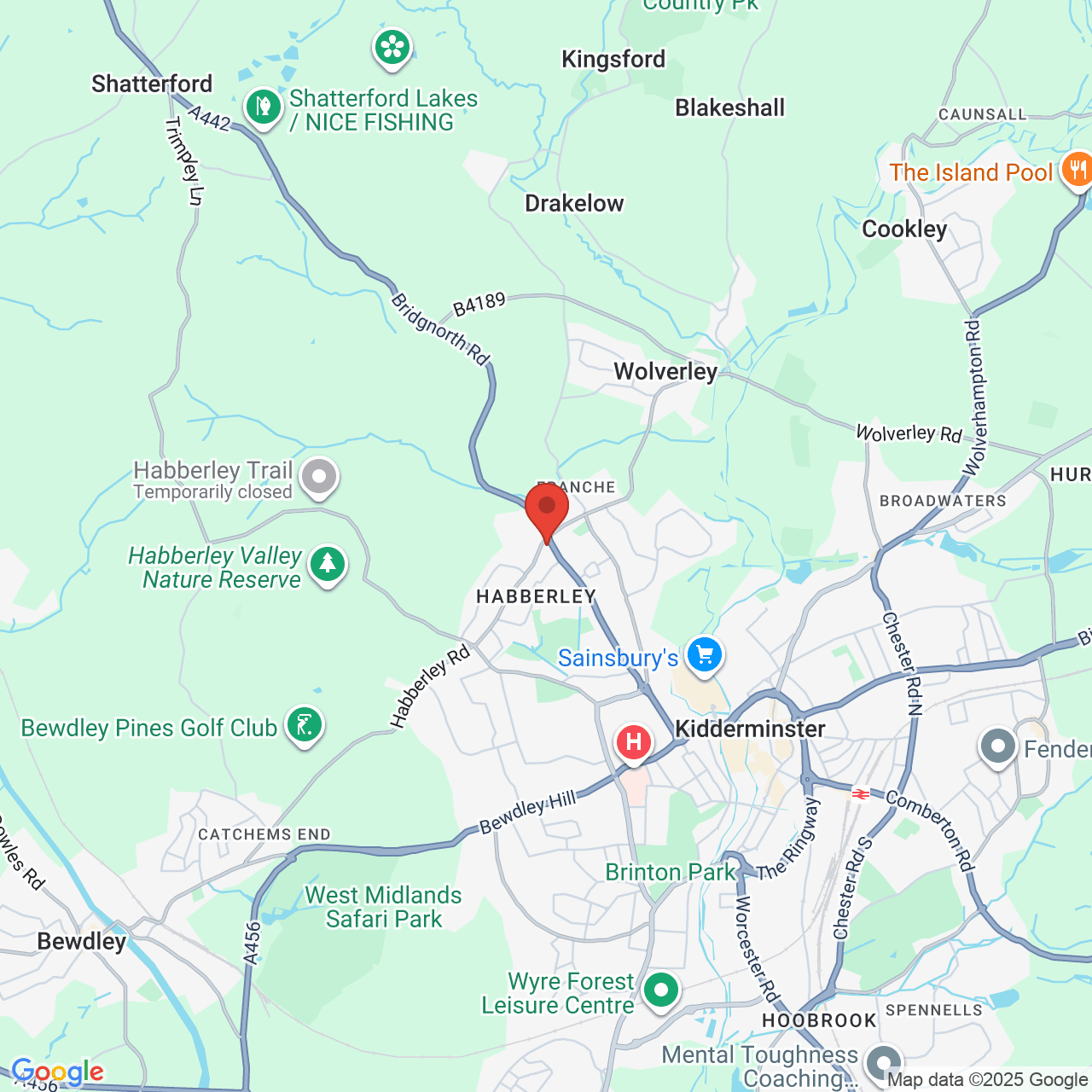 Map displaying vacancy location