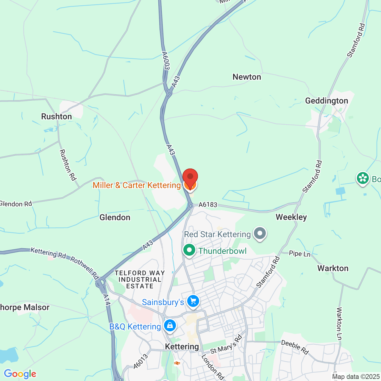 Map displaying vacancy location