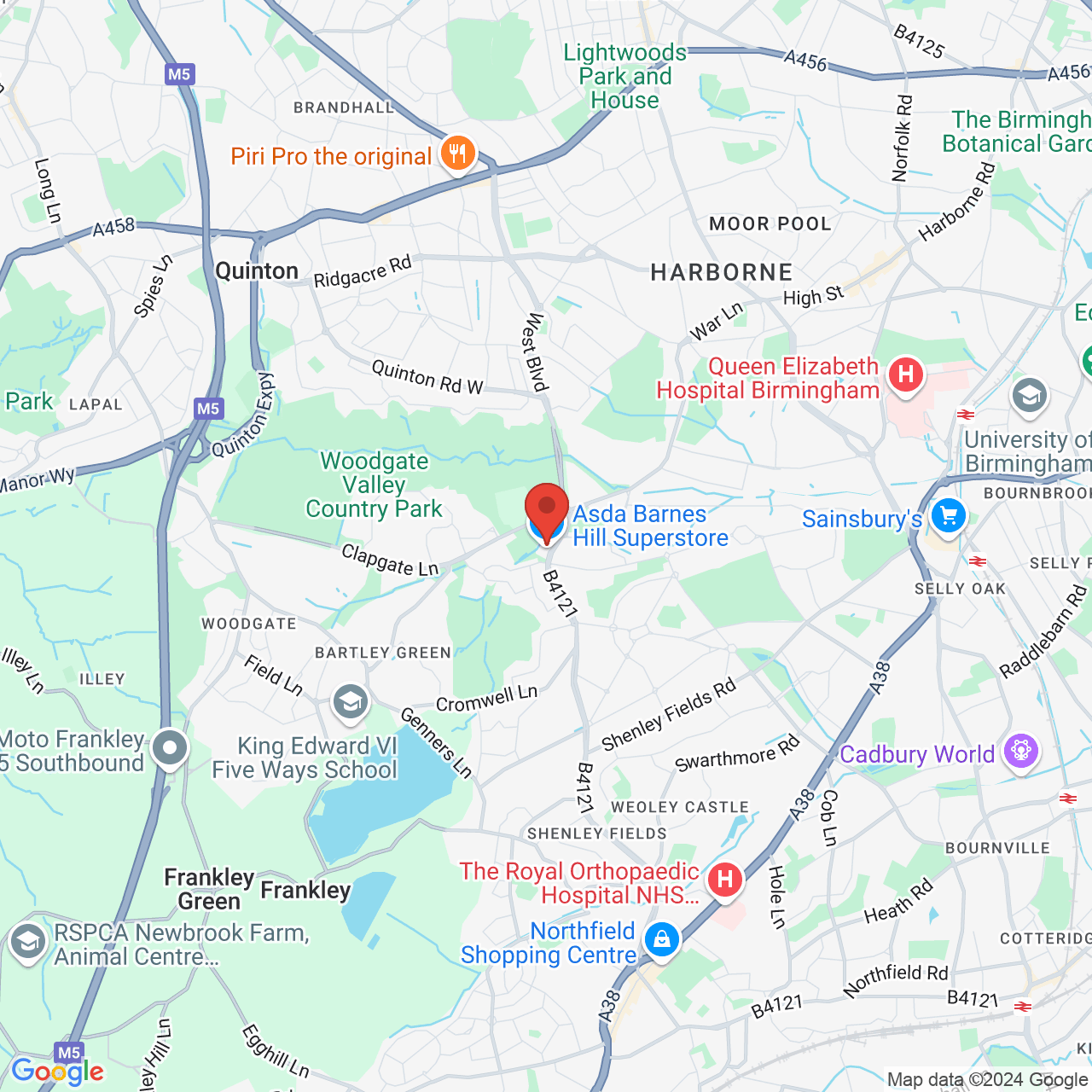 Map displaying vacancy location