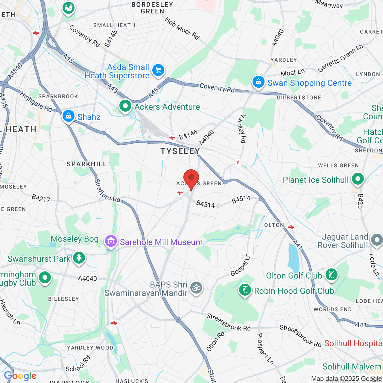 Map displaying vacancy location