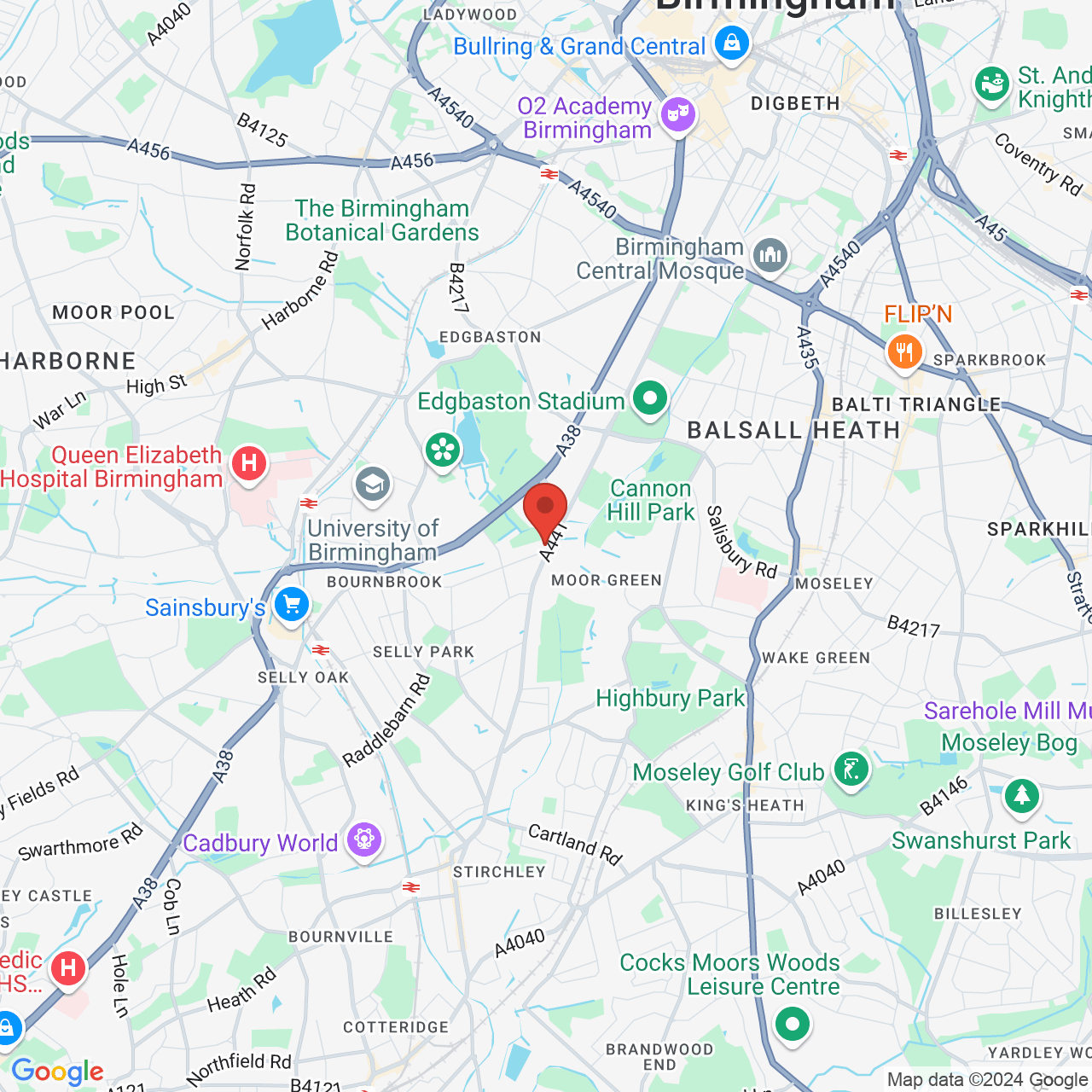Map displaying vacancy location