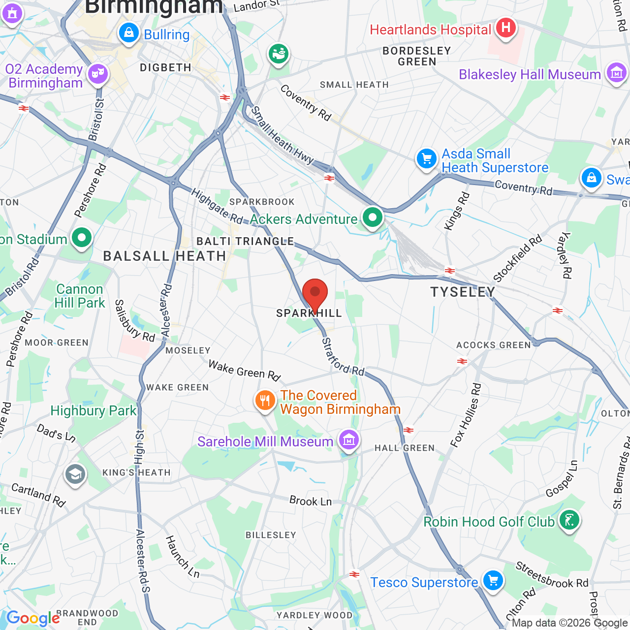 Map displaying vacancy location