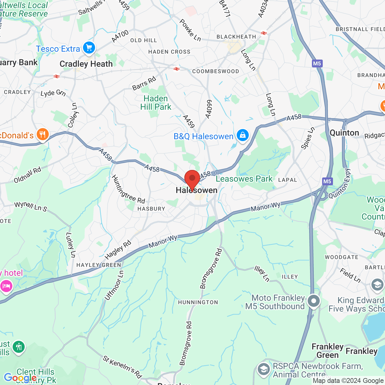 Map displaying vacancy location