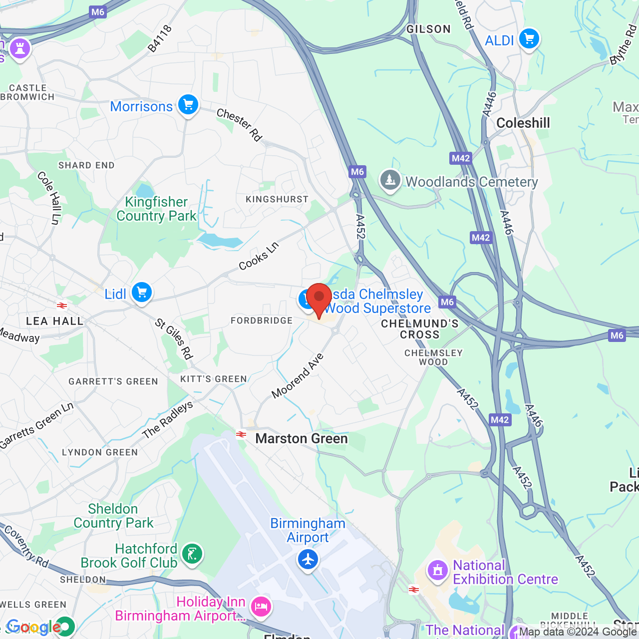 Map displaying vacancy location