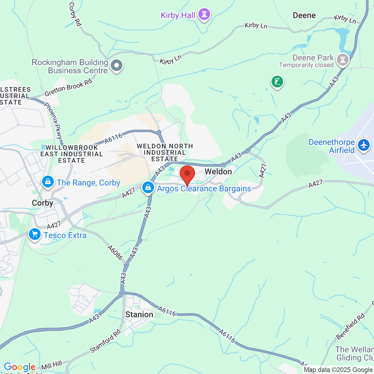 Map displaying vacancy location