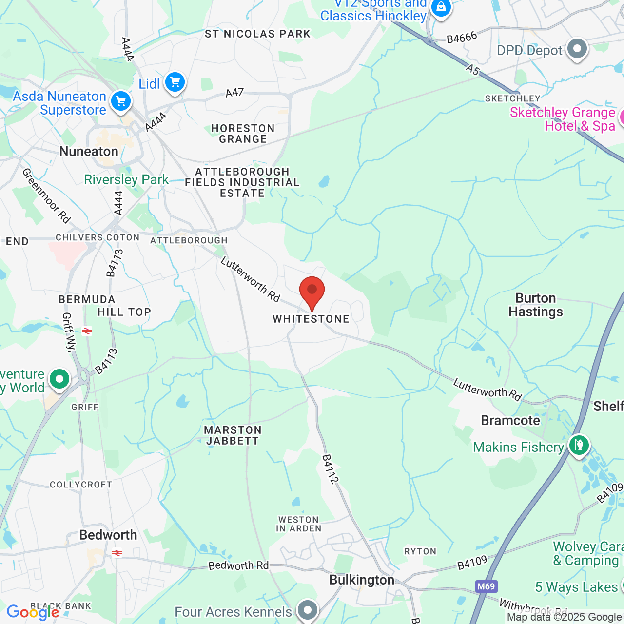 Map displaying vacancy location