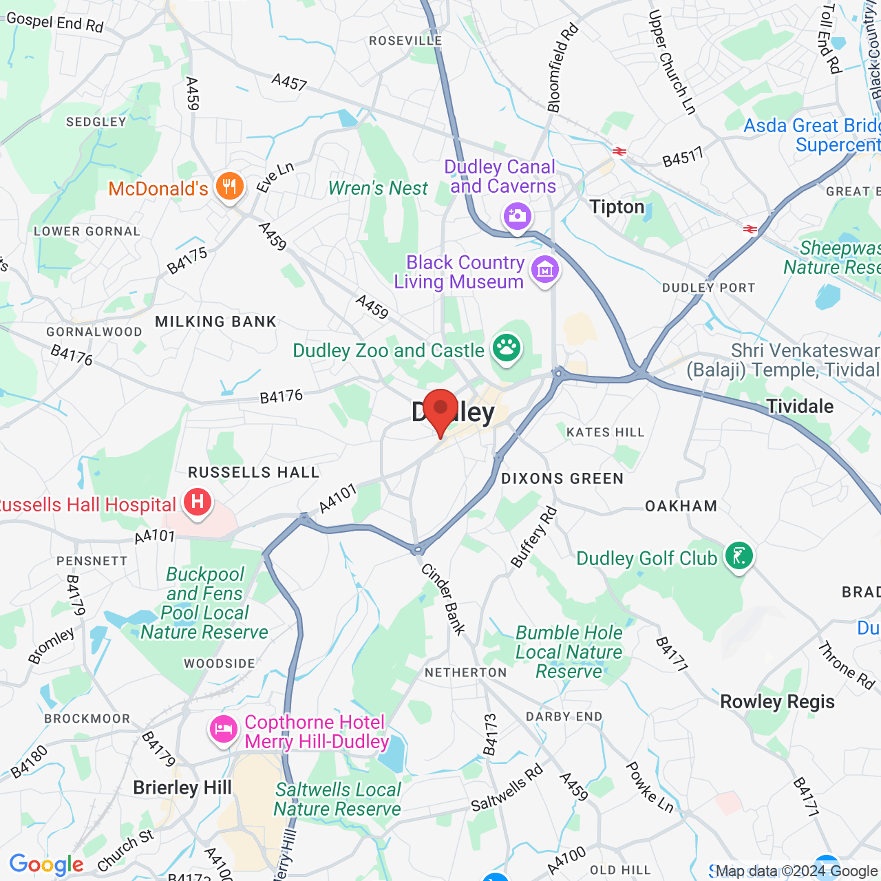 Map displaying vacancy location