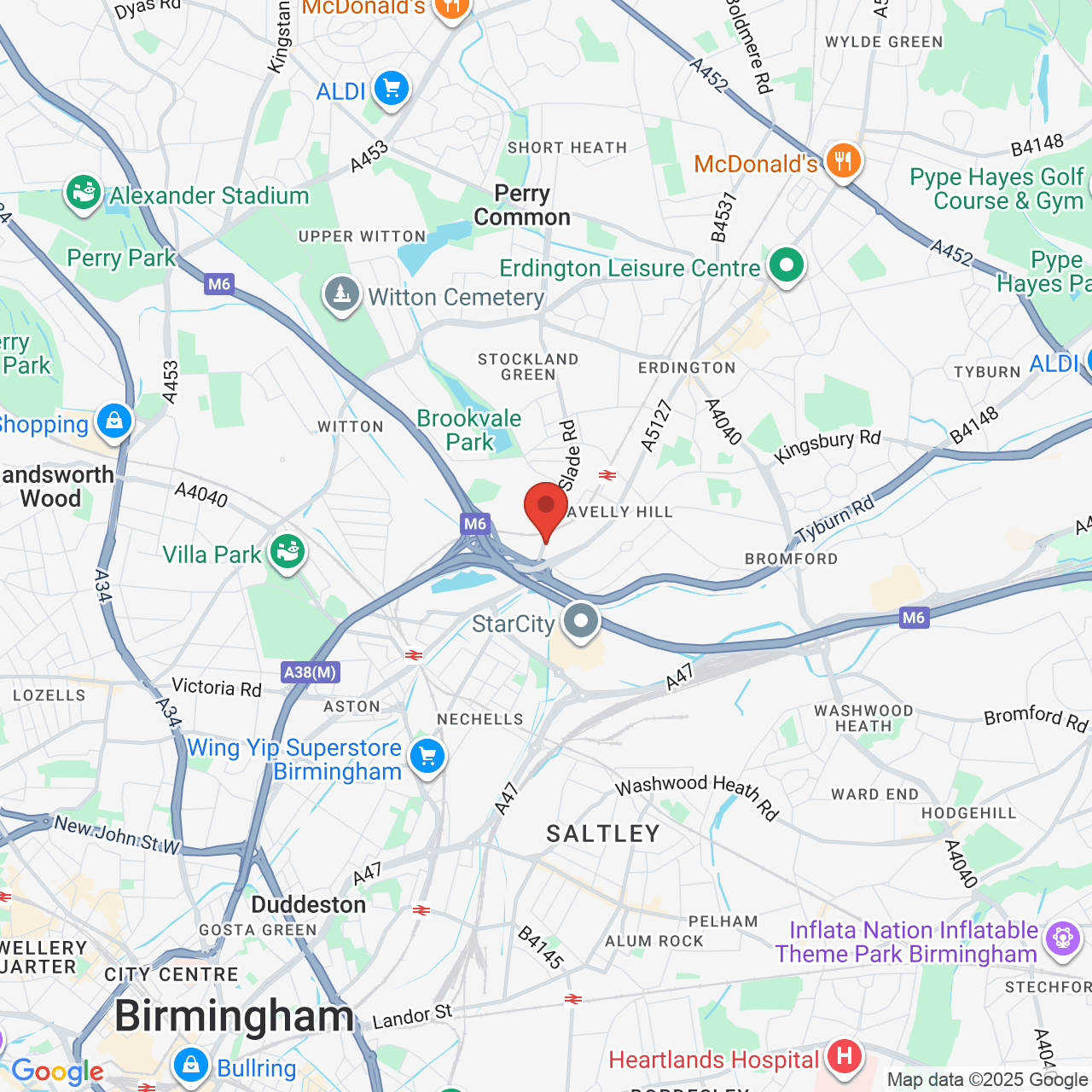 Map displaying vacancy location