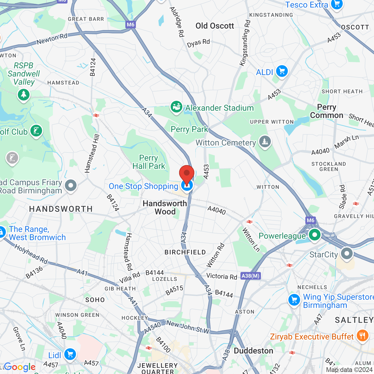 Map displaying vacancy location