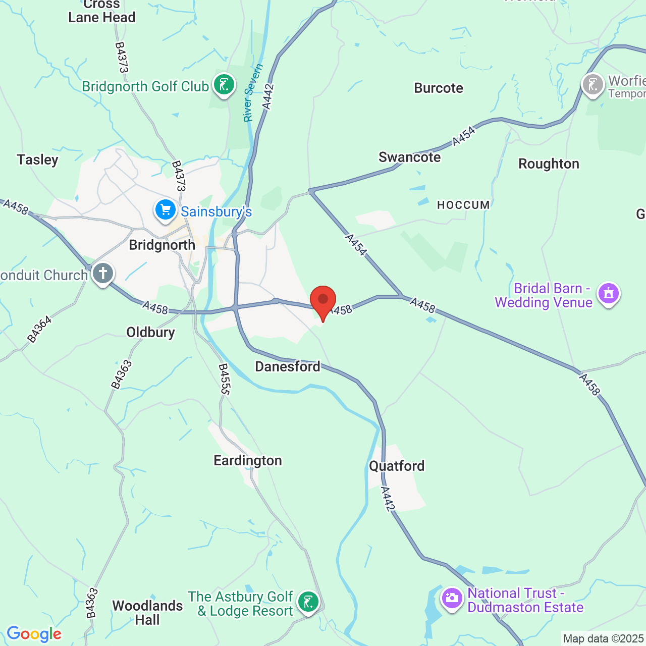 Map displaying vacancy location