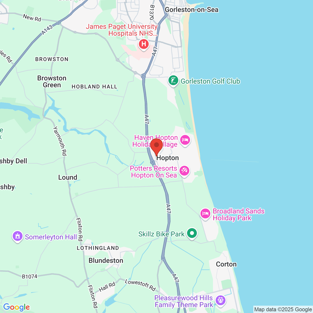 Map displaying vacancy location
