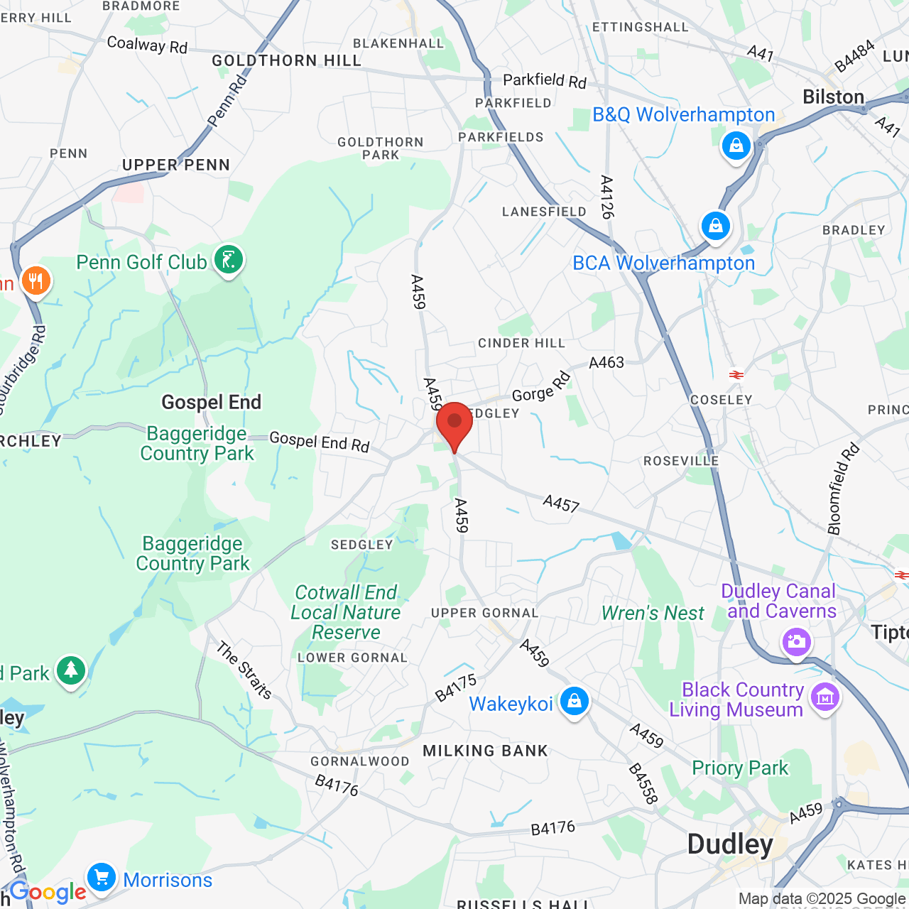 Map displaying vacancy location