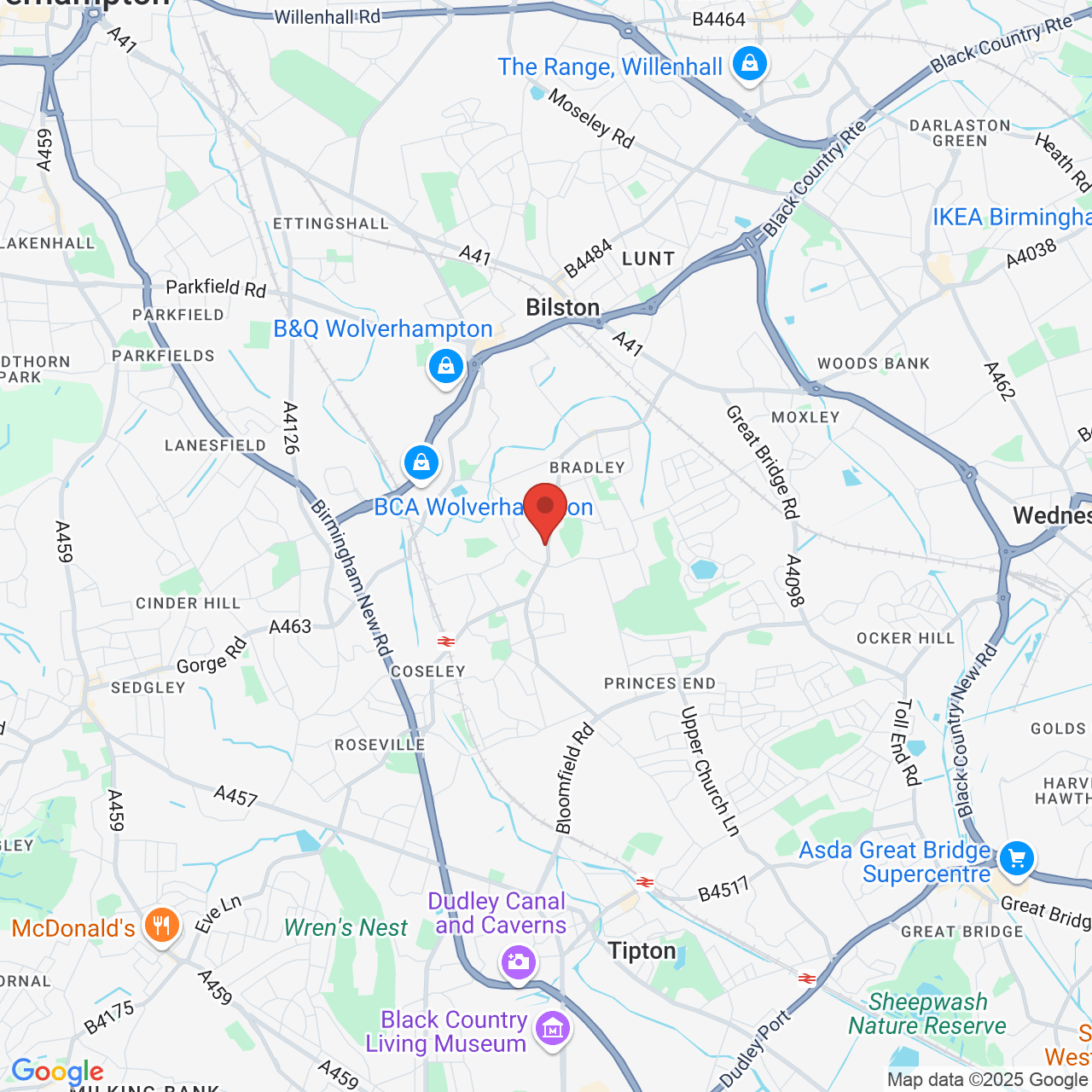 Map displaying vacancy location