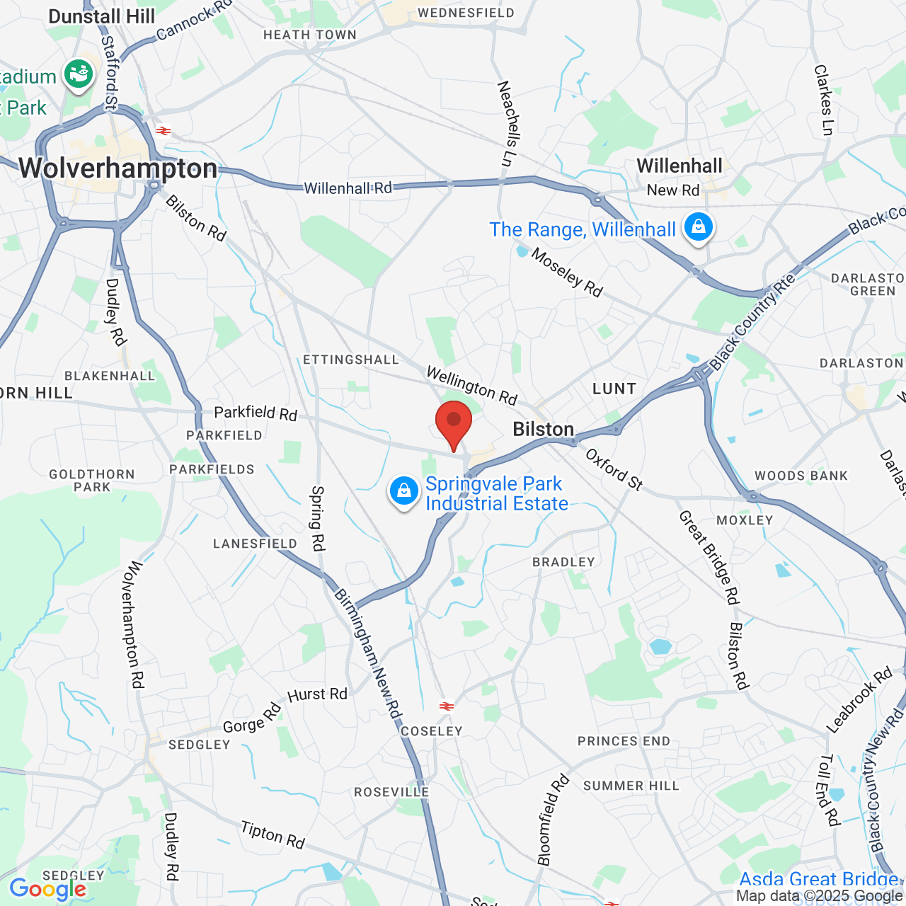 Map displaying vacancy location