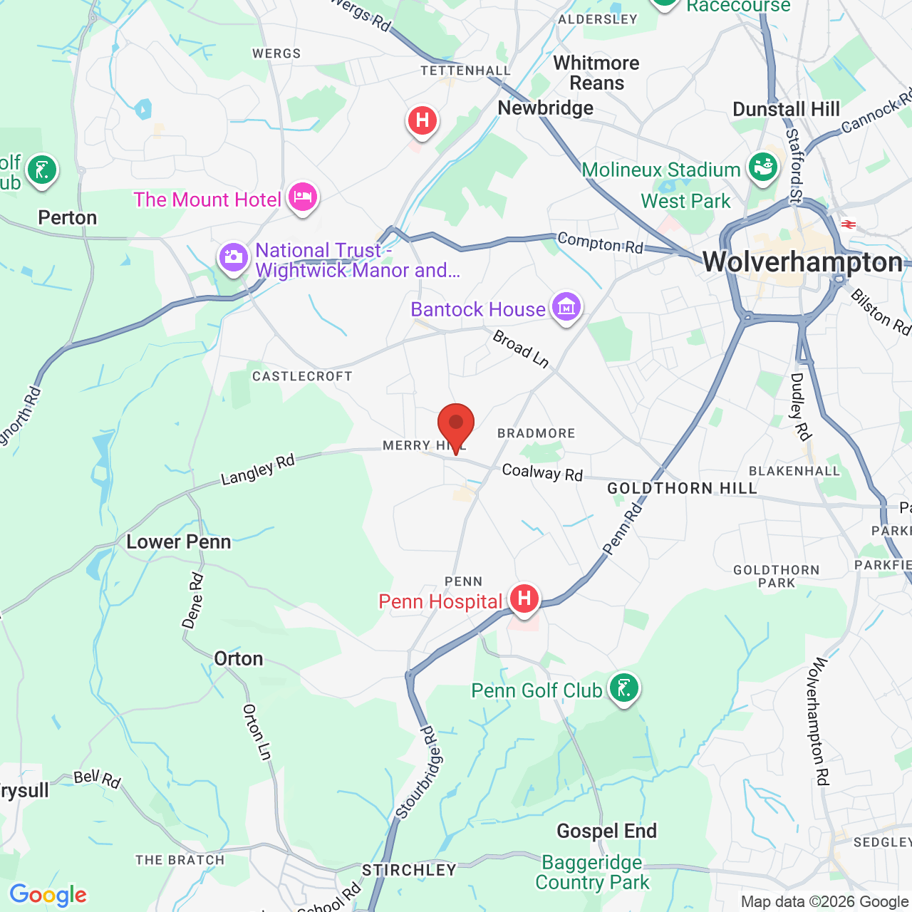 Map displaying vacancy location