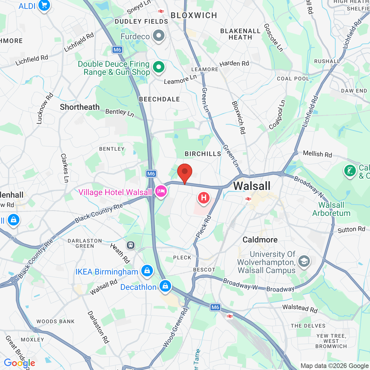 Map displaying vacancy location