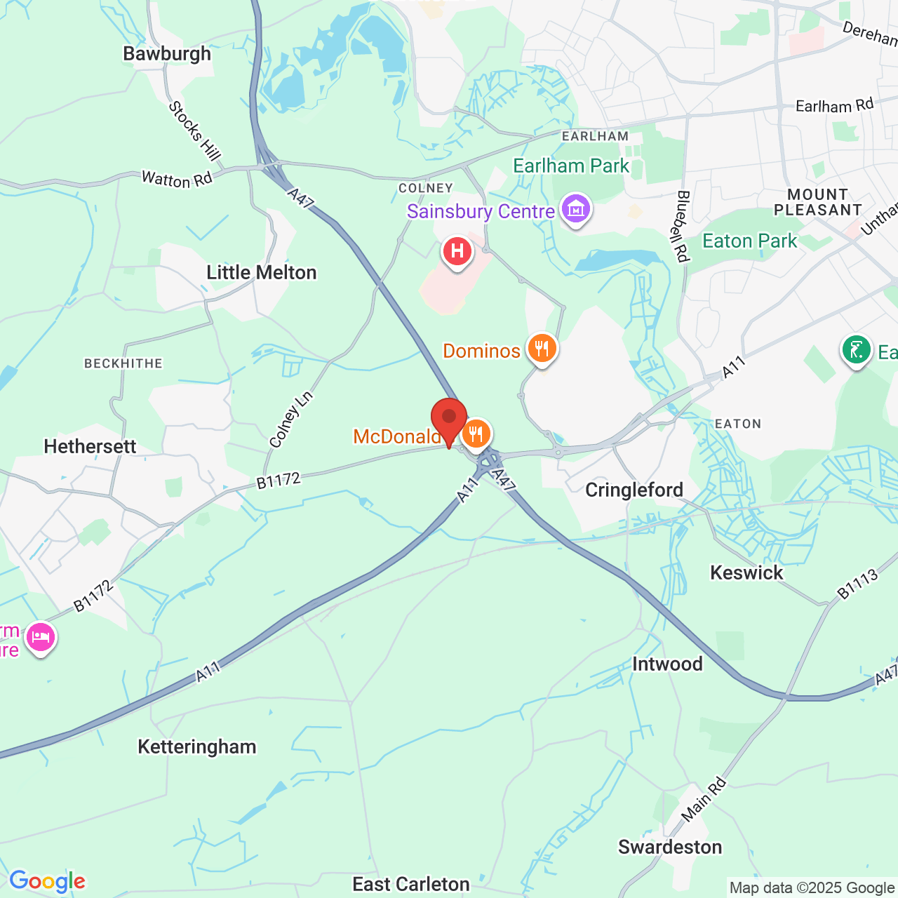 Map displaying vacancy location
