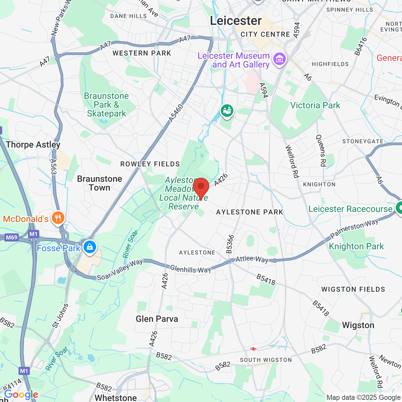 Map displaying vacancy location