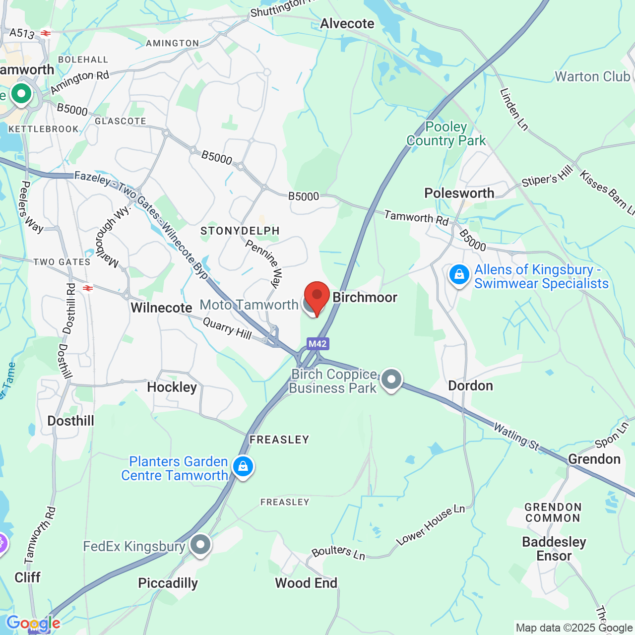 Map displaying vacancy location