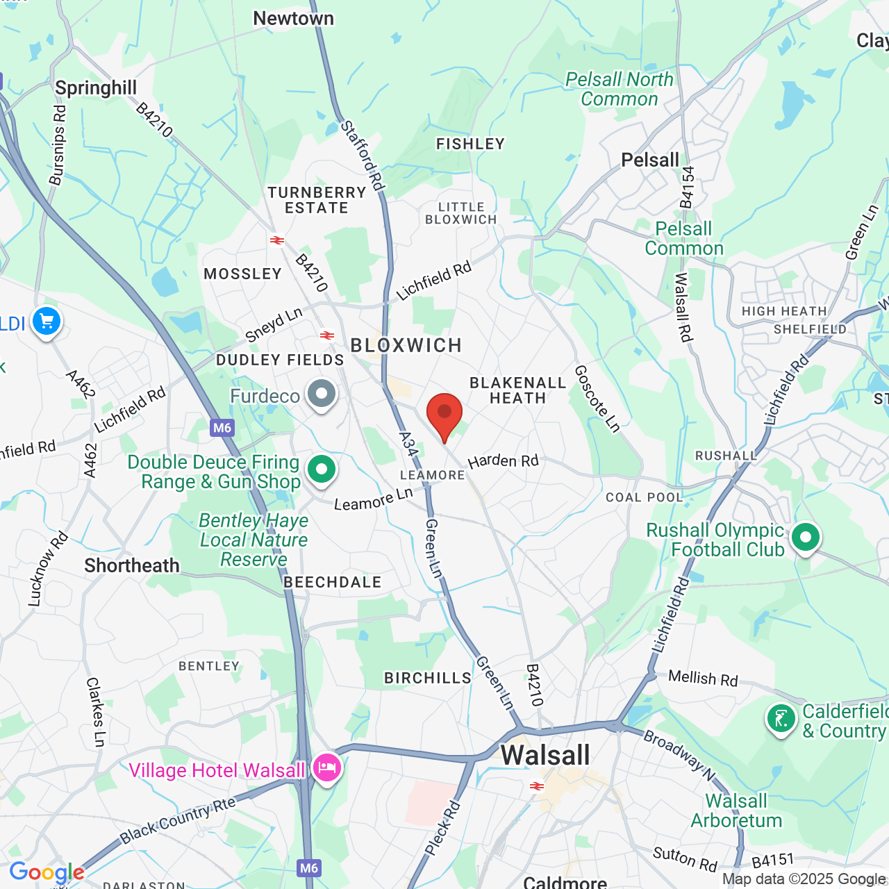 Map displaying vacancy location