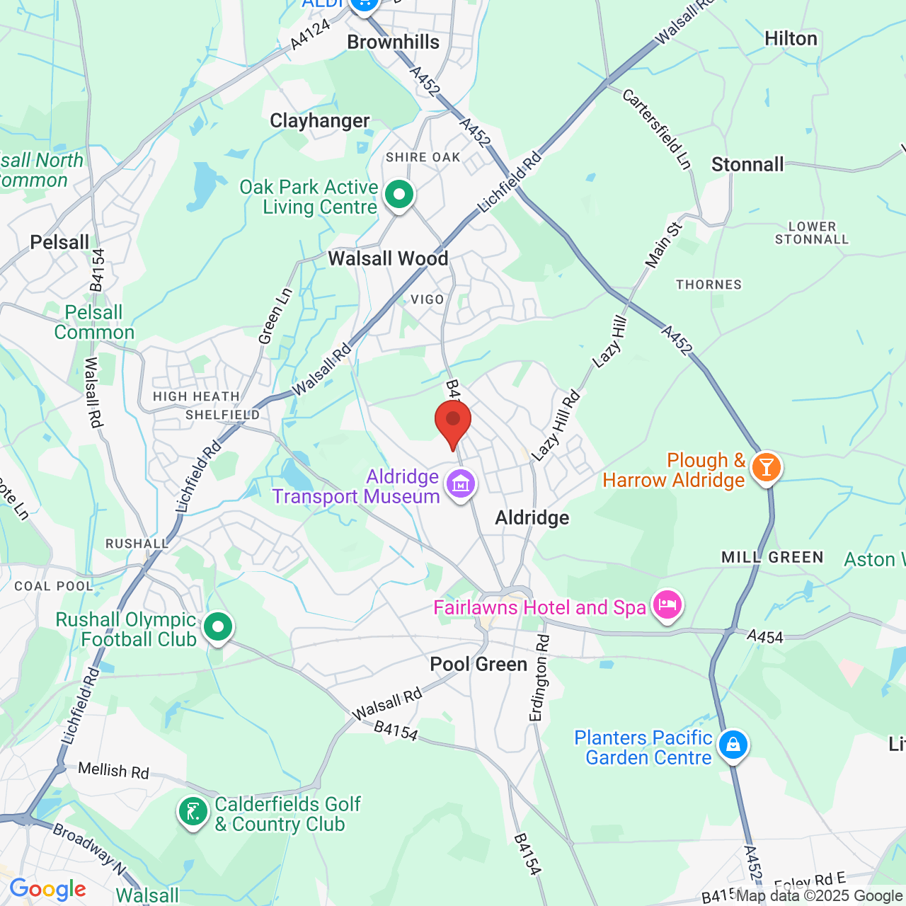 Map displaying vacancy location