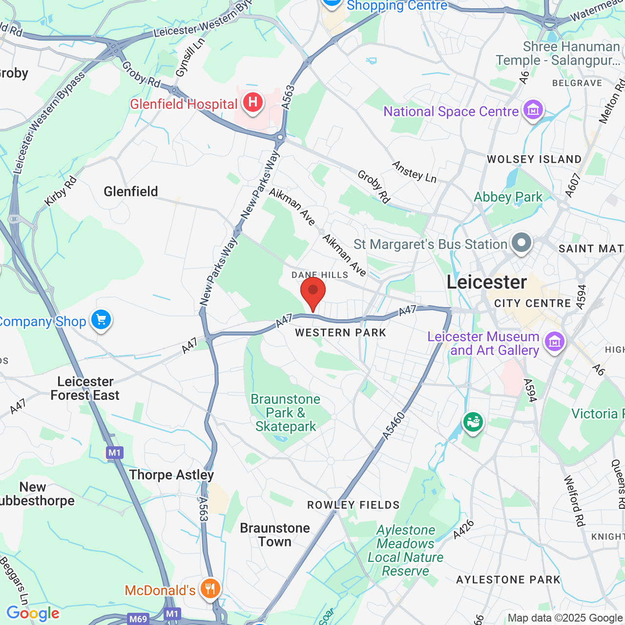 Map displaying vacancy location