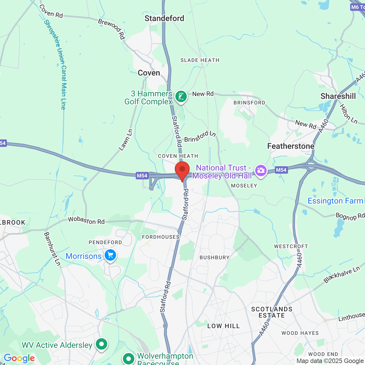 Map displaying vacancy location