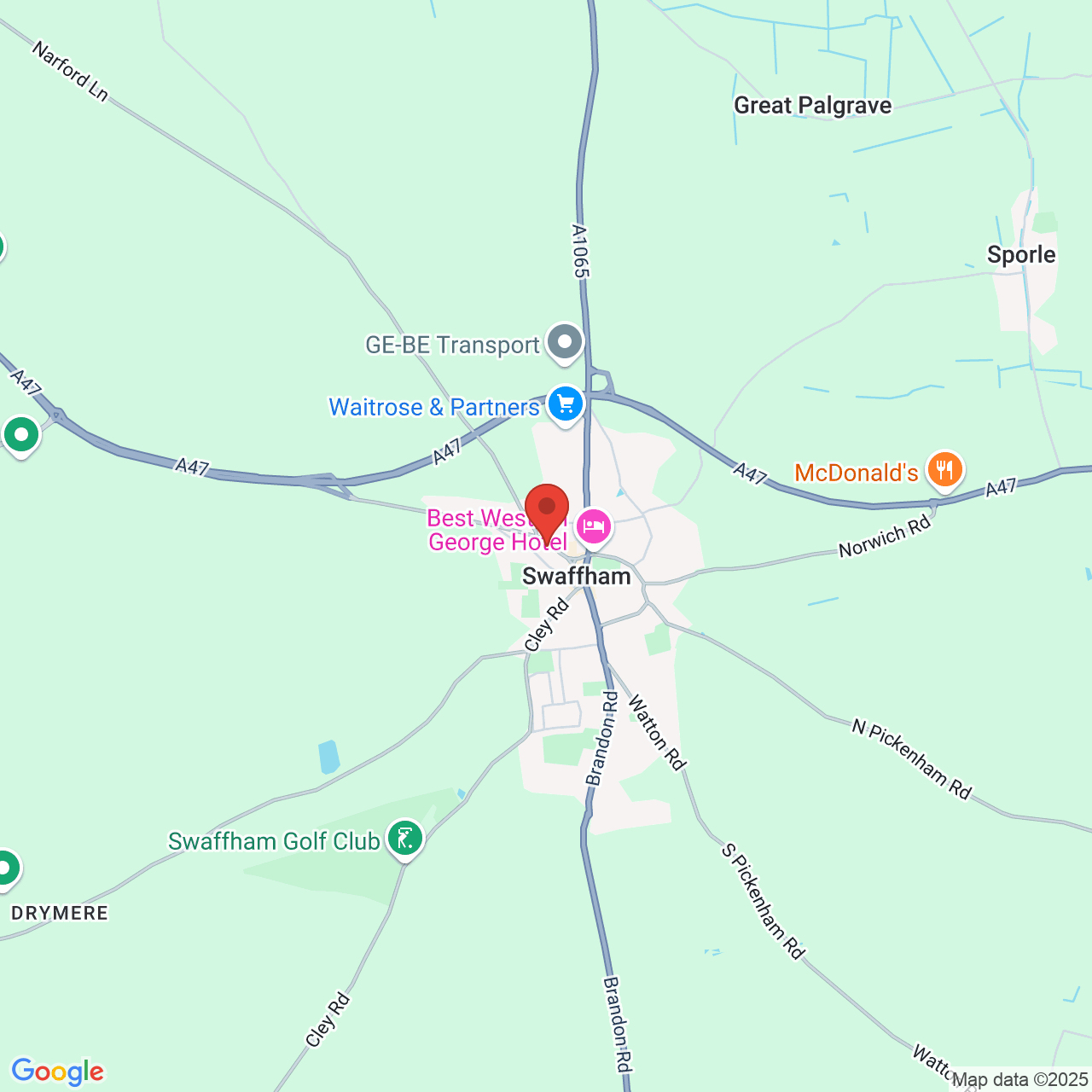 Map displaying vacancy location