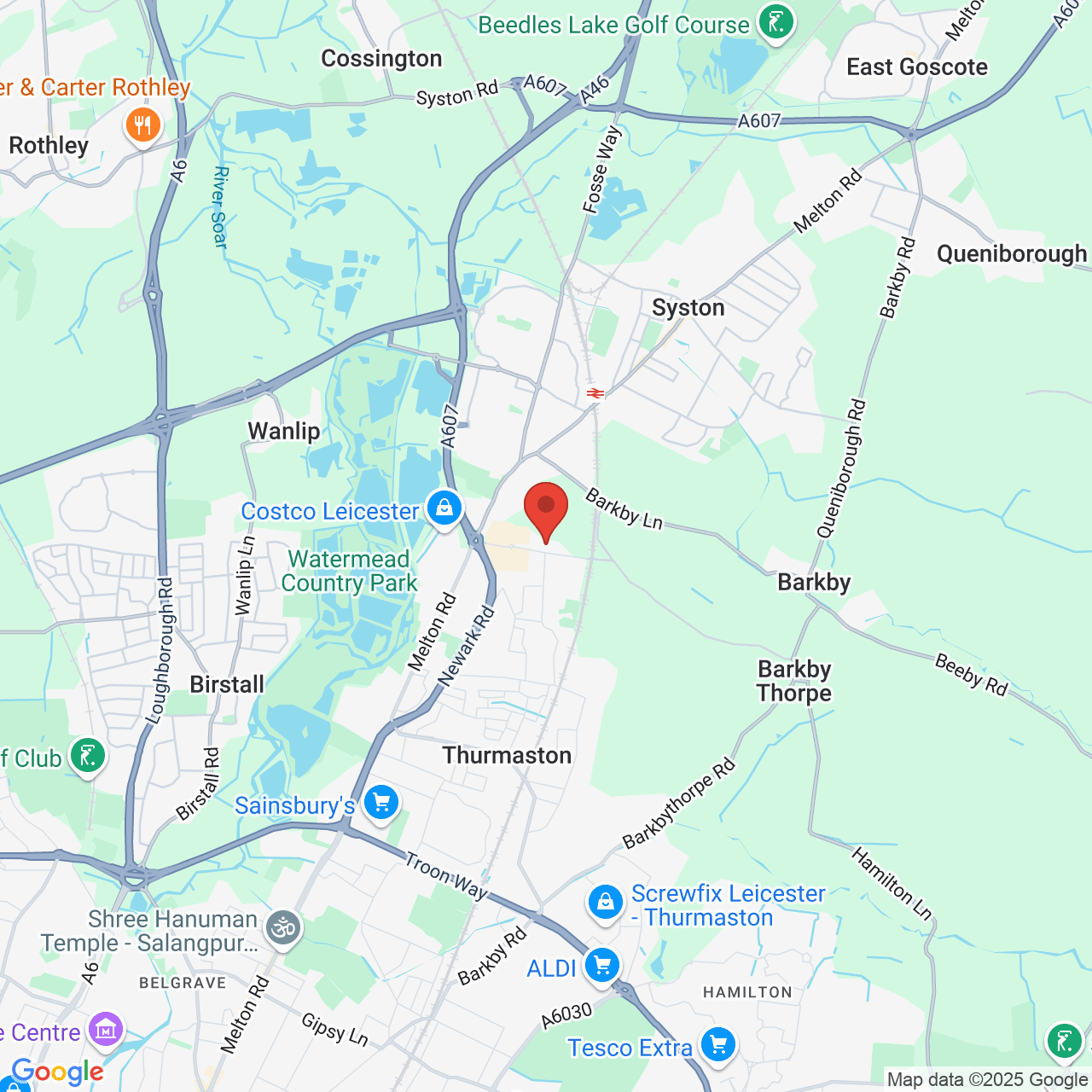 Map displaying vacancy location