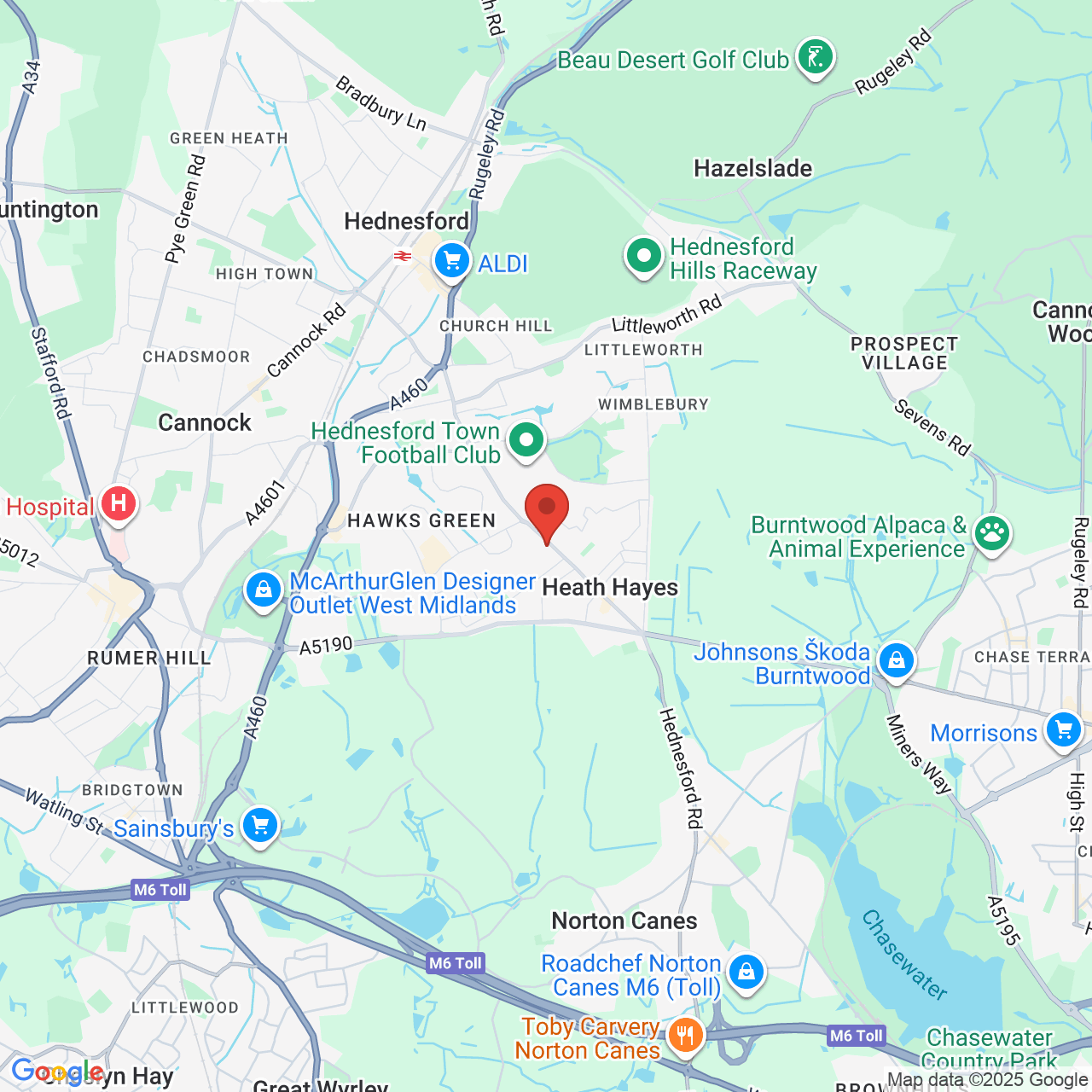 Map displaying vacancy location