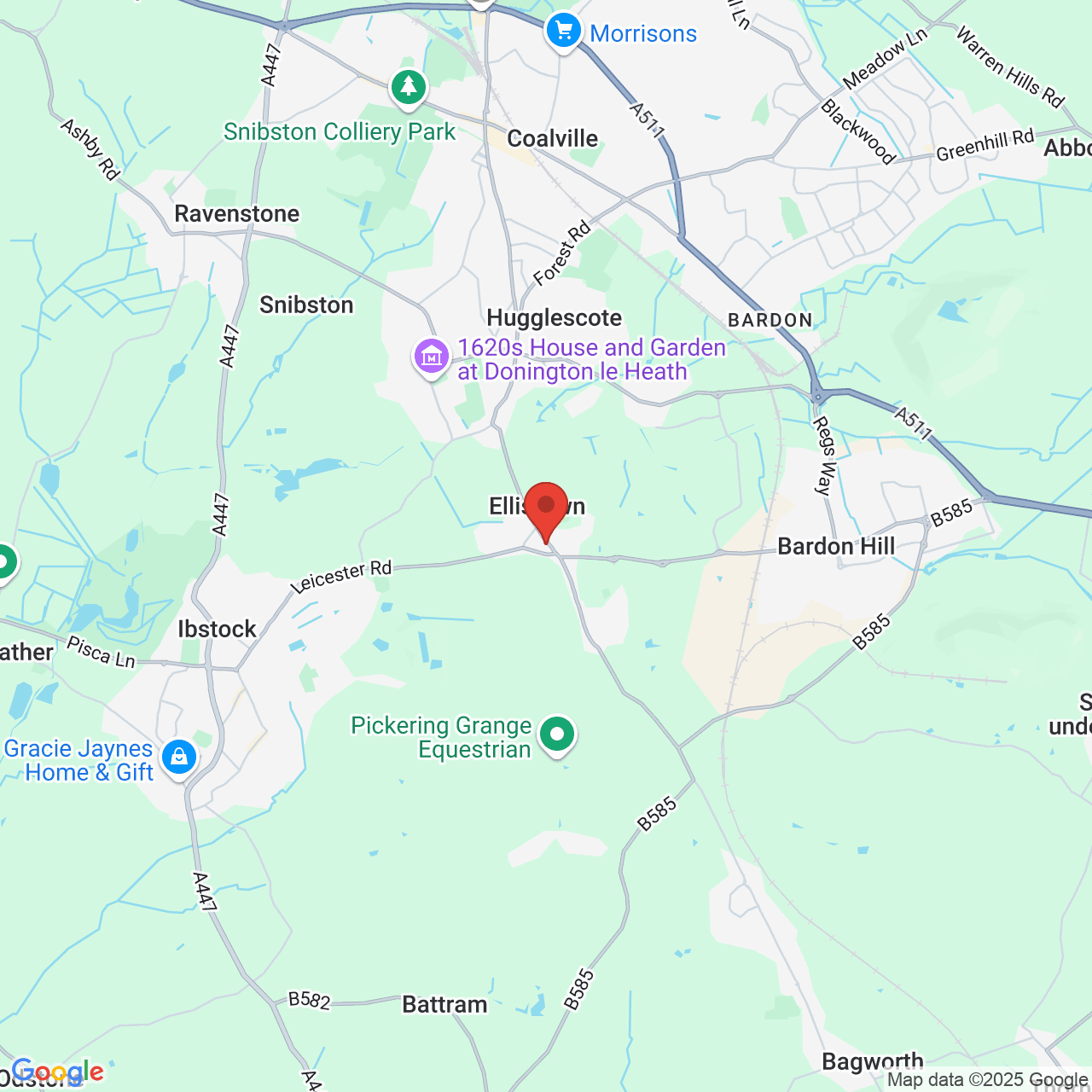 Map displaying vacancy location