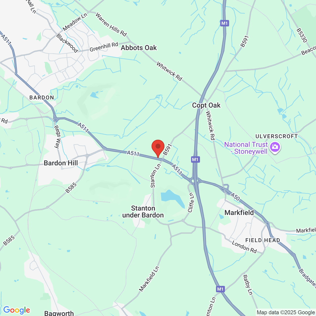 Map displaying vacancy location