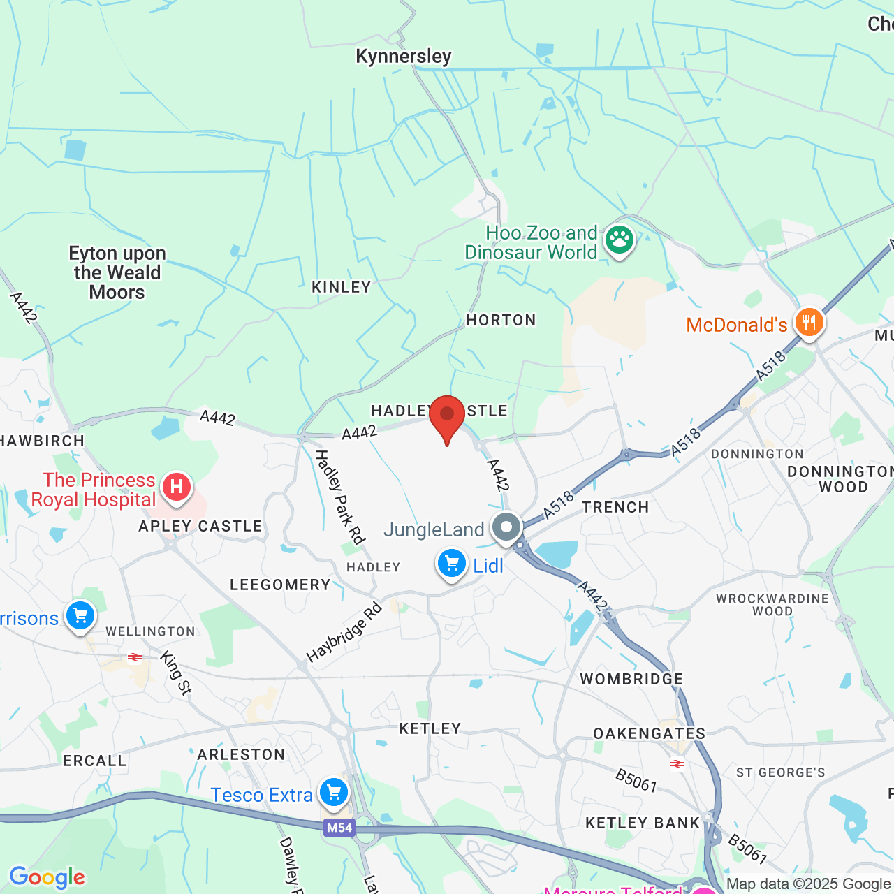 Map displaying vacancy location