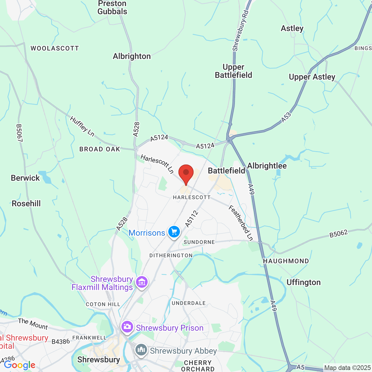 Map displaying vacancy location