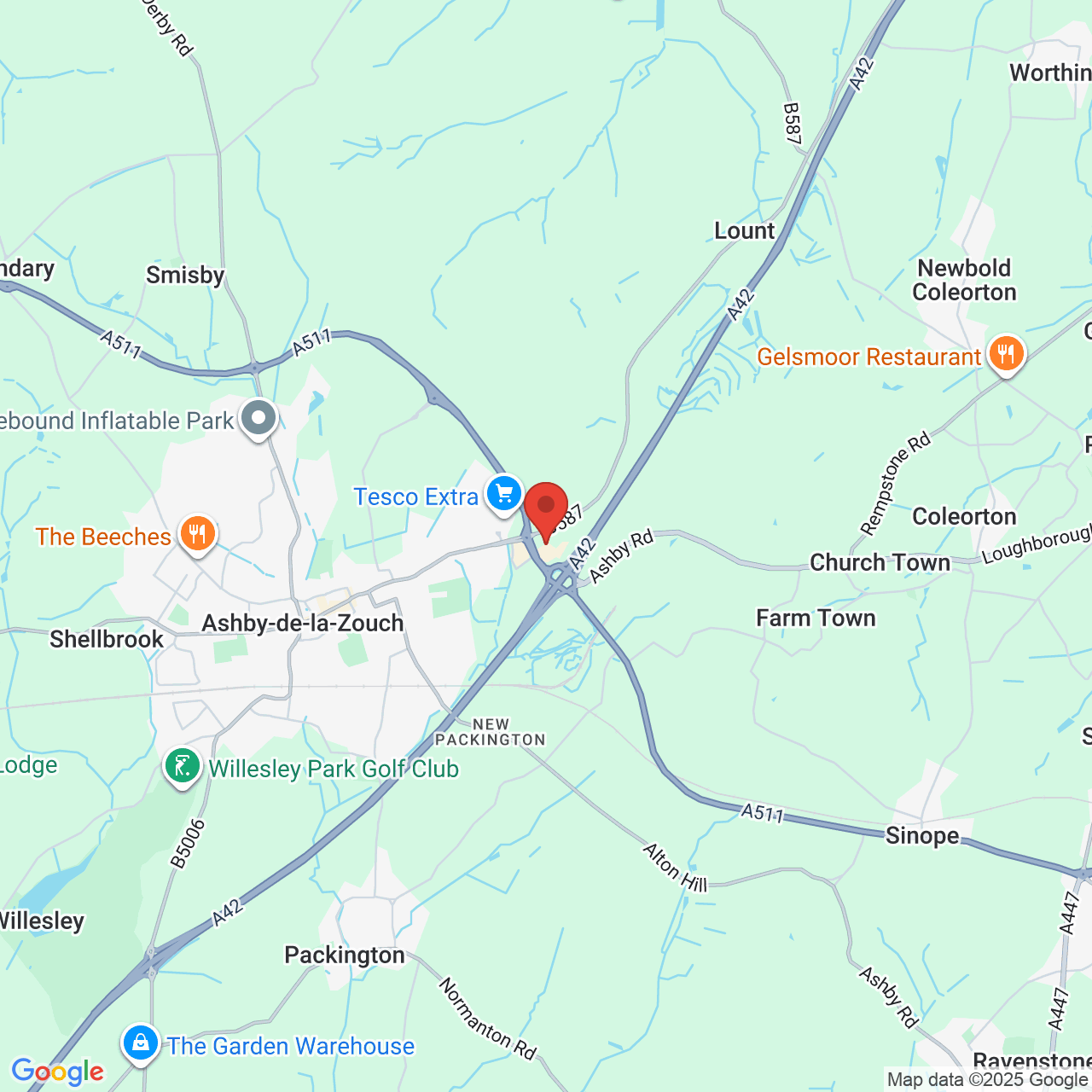 Map displaying vacancy location