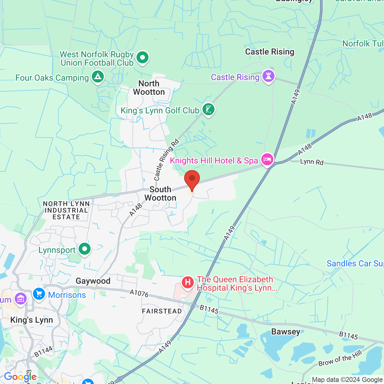 Map displaying vacancy location