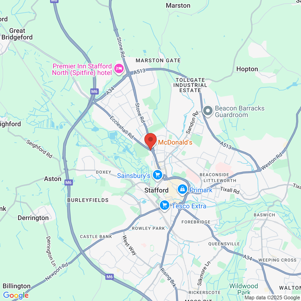 Map displaying vacancy location