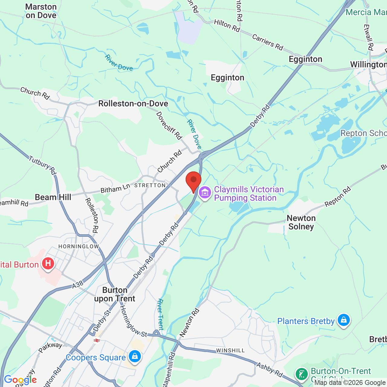 Map displaying vacancy location