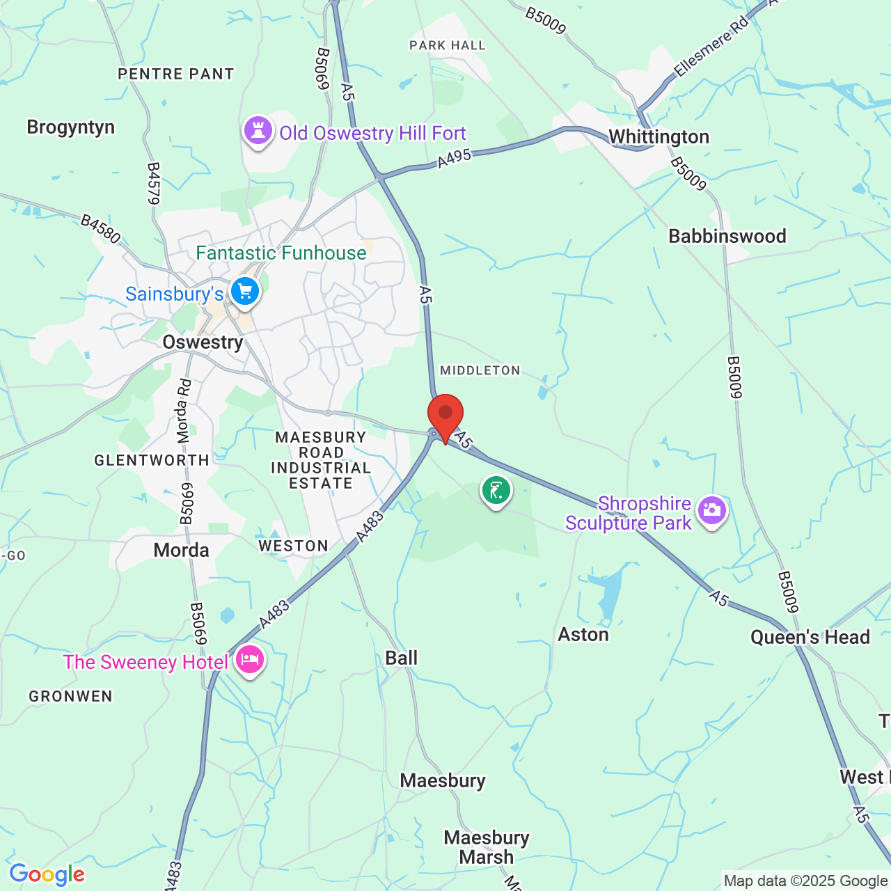 Map displaying vacancy location