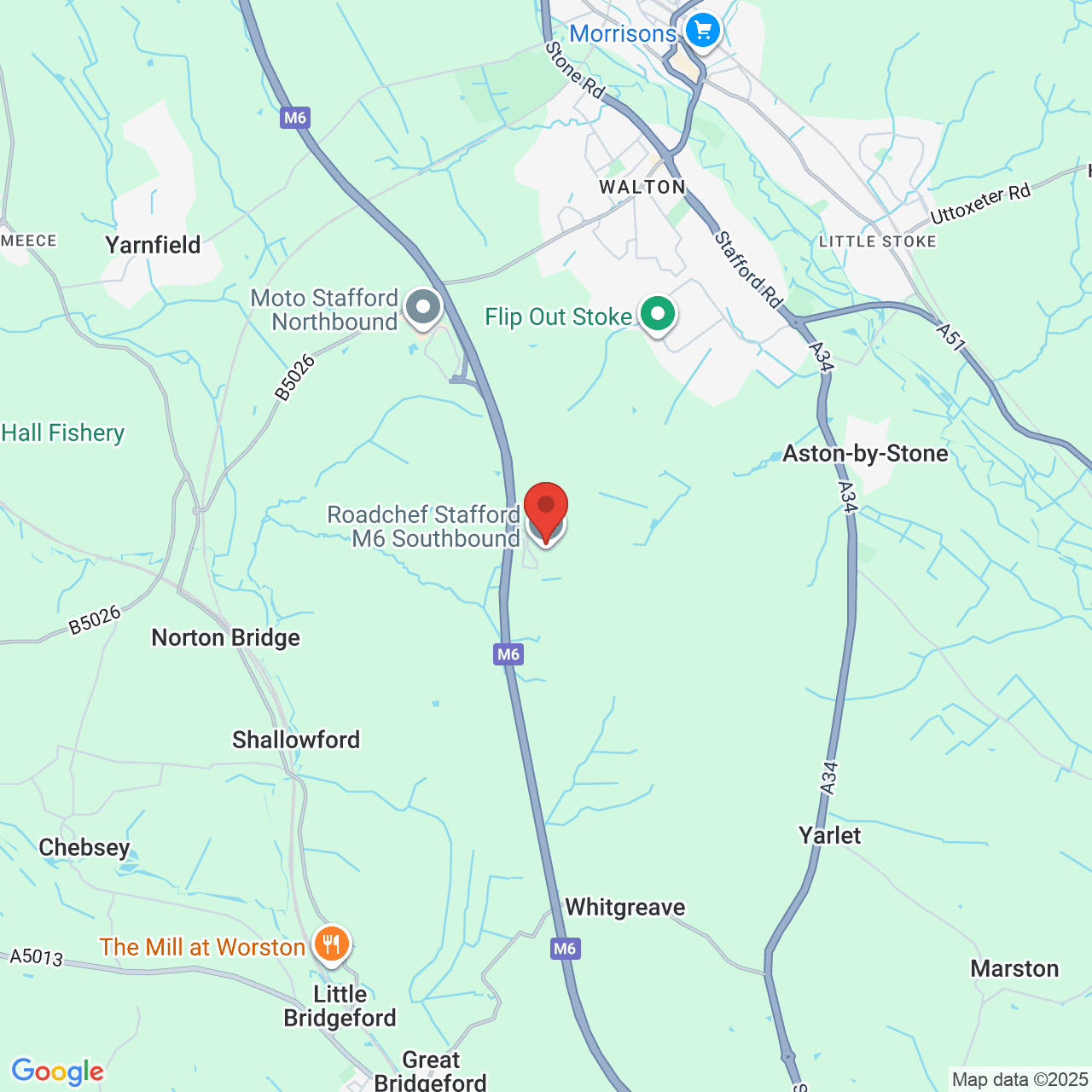 Map displaying vacancy location