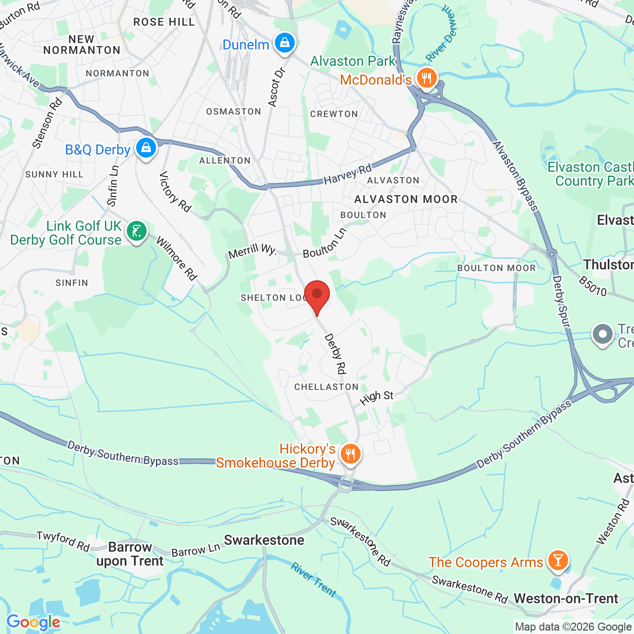 Map displaying vacancy location