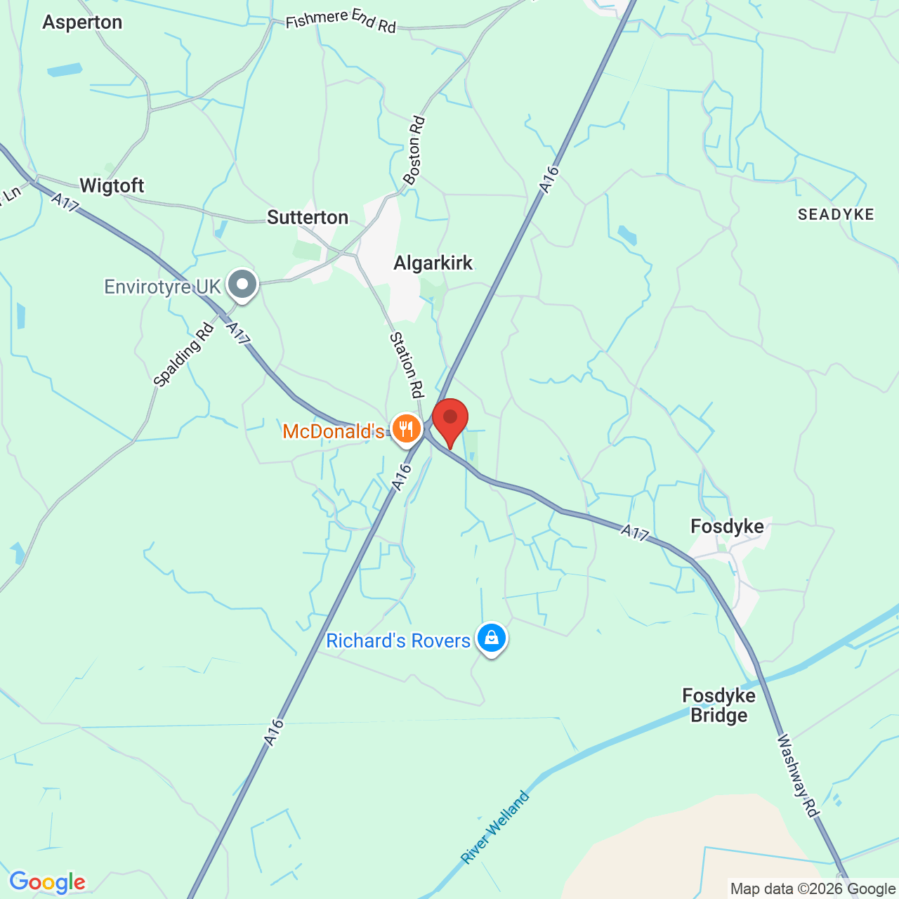 Map displaying vacancy location