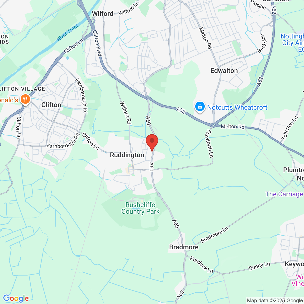 Map displaying vacancy location