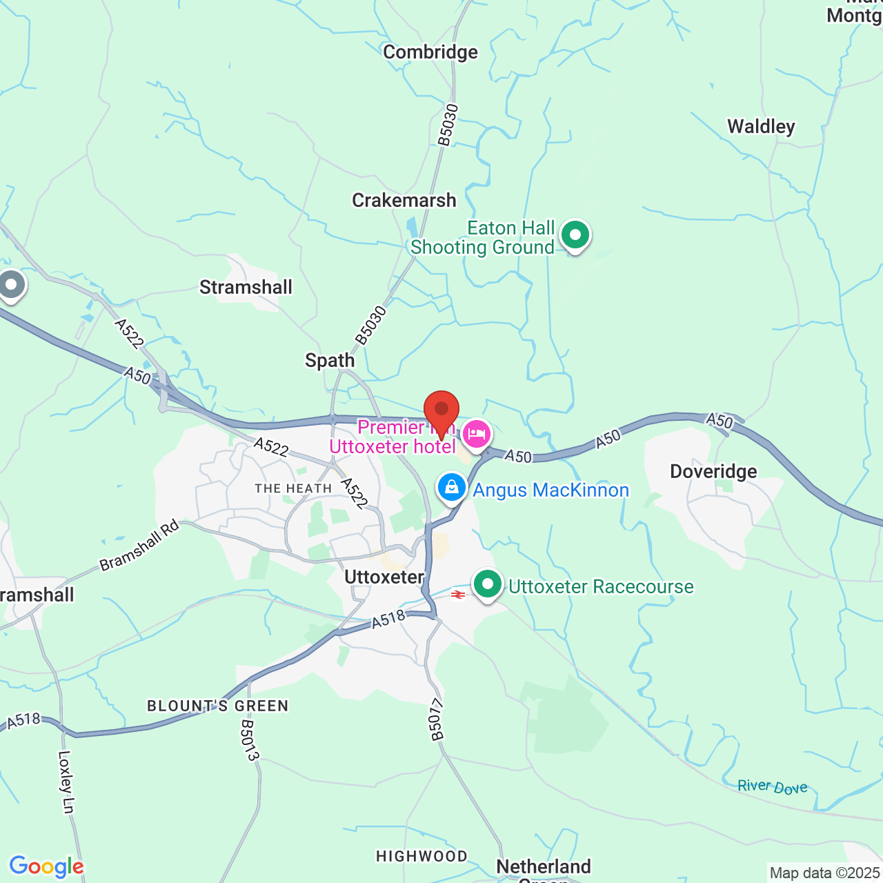 Map displaying vacancy location