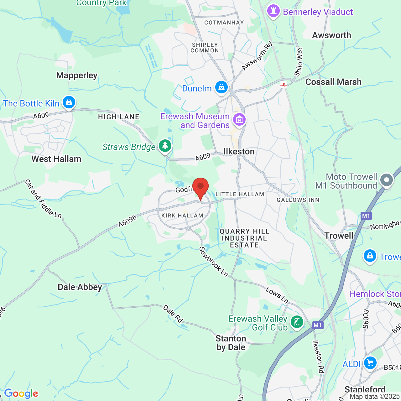 Map displaying vacancy location