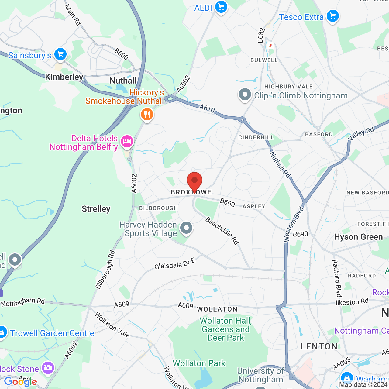 Map displaying vacancy location