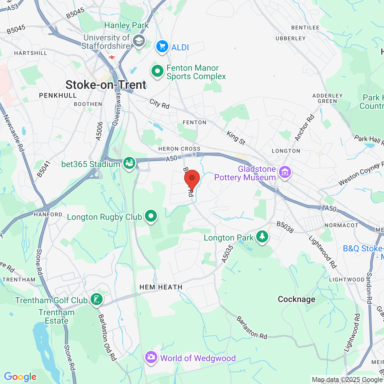 Map displaying vacancy location
