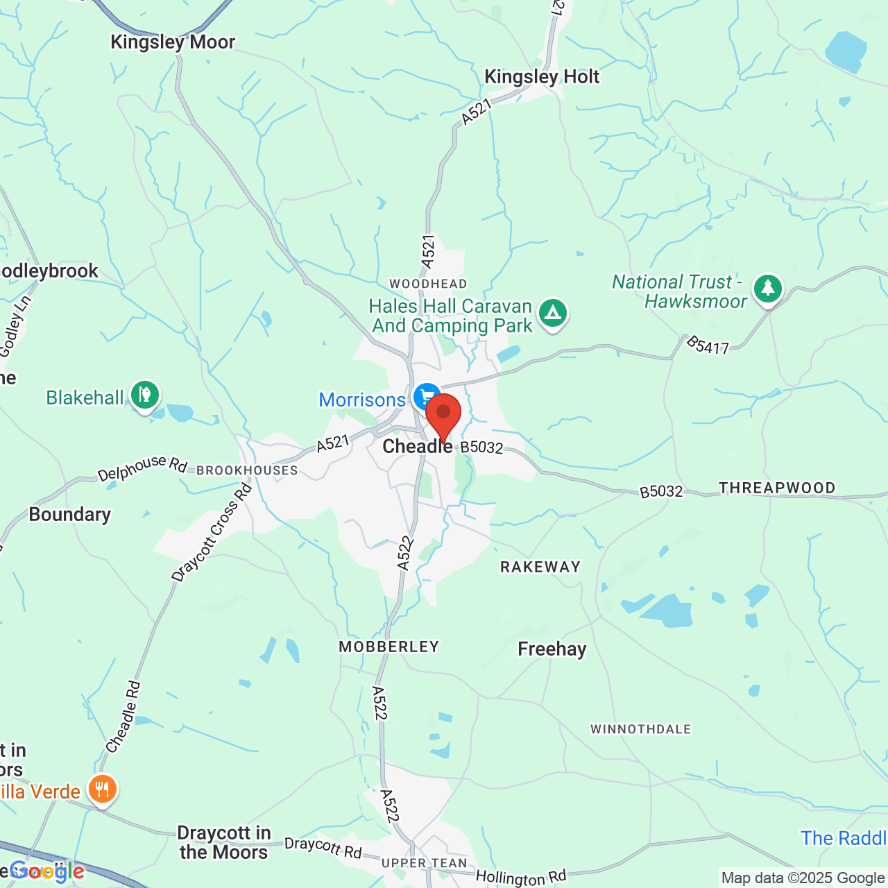 Map displaying vacancy location