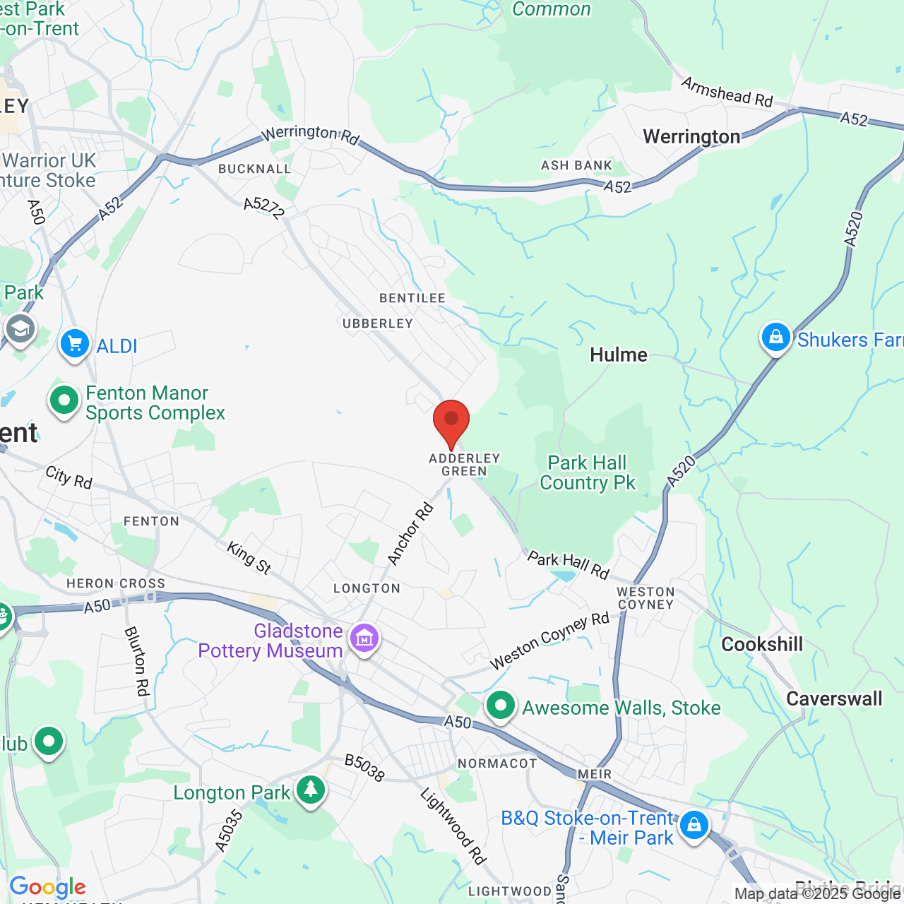Map displaying vacancy location