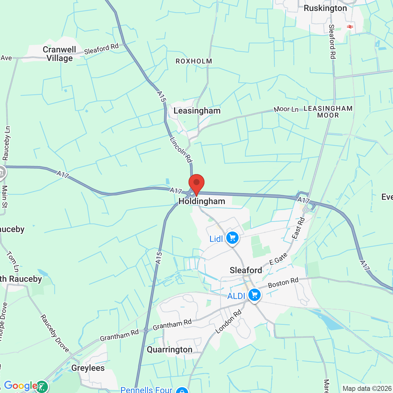 Map displaying vacancy location